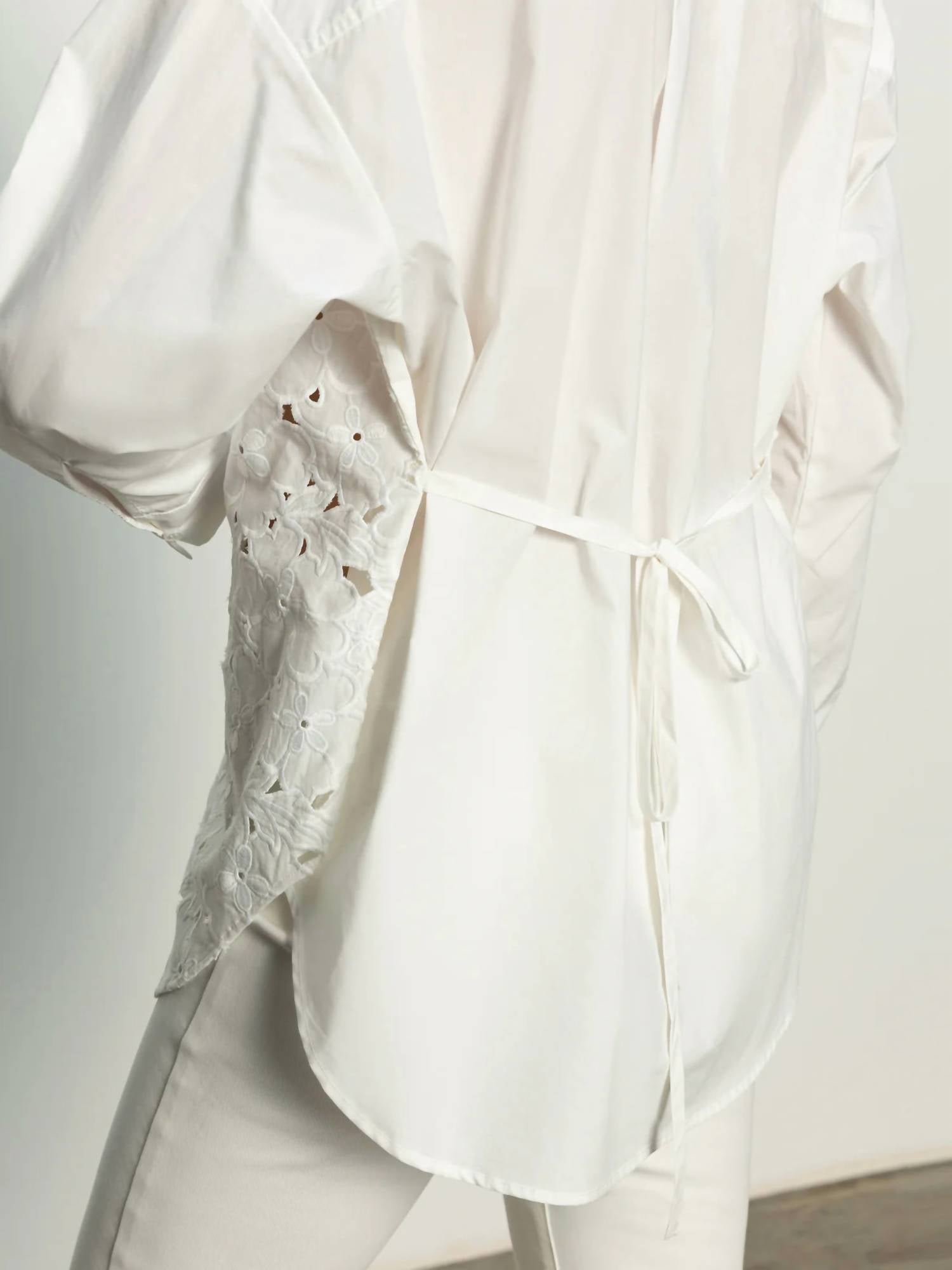 Sanctuary - Lace Boyfriend Tie Back Shirt