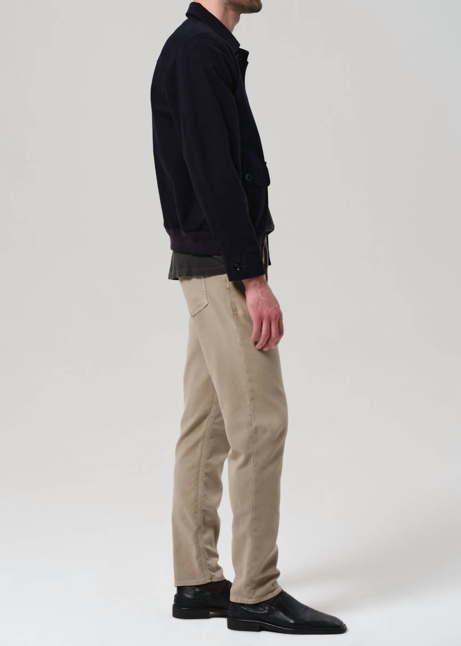 Citizens of Humanity Adler French Terry Slim Straight Jeans in vintage stone - men's jeans - alternate view