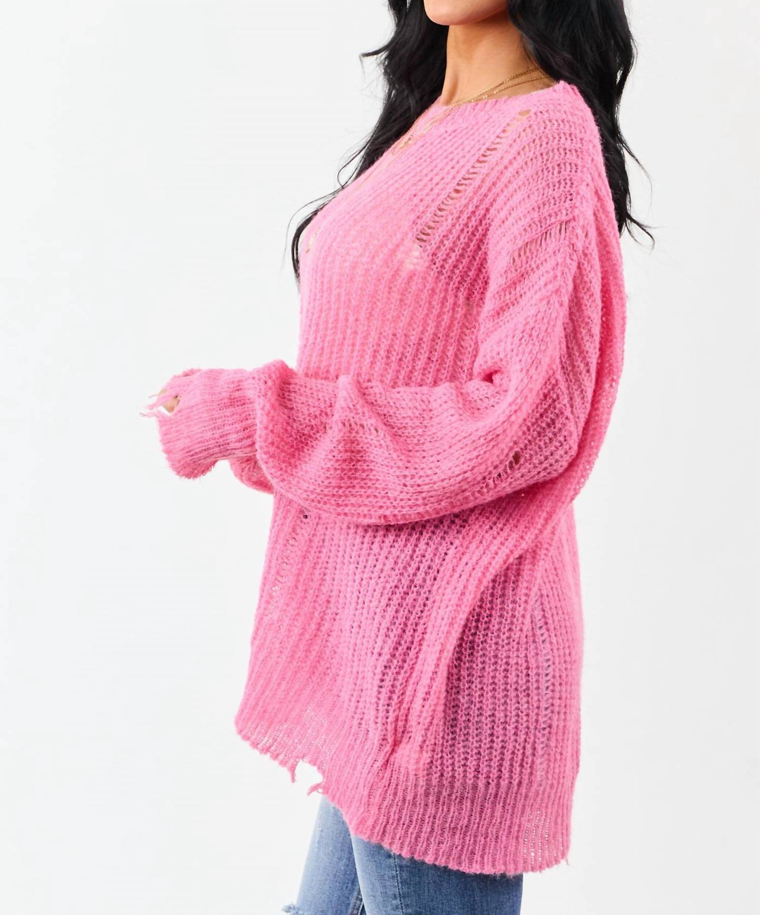 Ee:Some - Lightweight Distressed Sweater