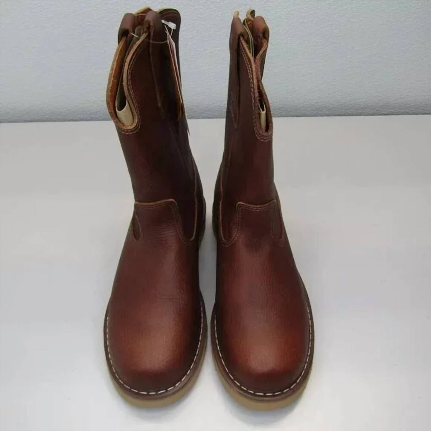 Rhino Men's Pull On Wellington Roper Work Boots in brown - men's boots - alternate view