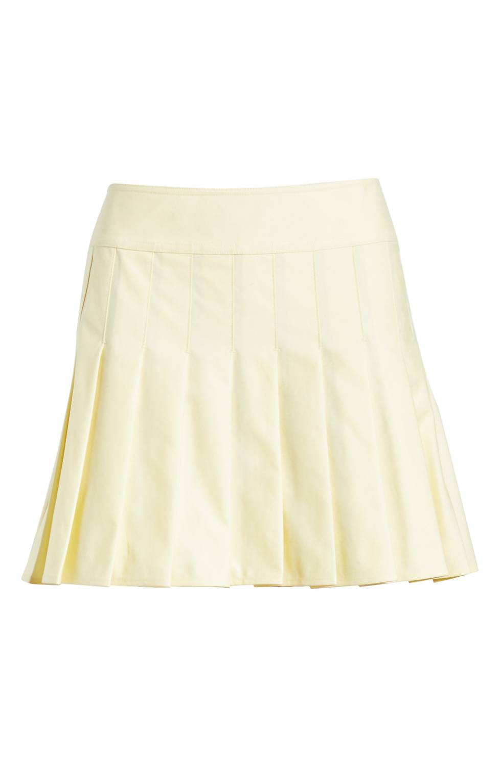 FRENCH CONNECTION Sabine Twill Pleated Mini Skirt in cornsilk yellow - women's skirt - view 5