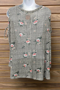 Hopely - Women's Cold Shoulder Floral Top