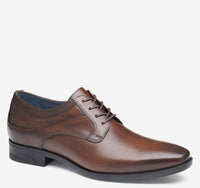 JOHNSTON & MURPHY Men's Gibbons Plain Toe Oxfords in mahogany full grain - men's shoe