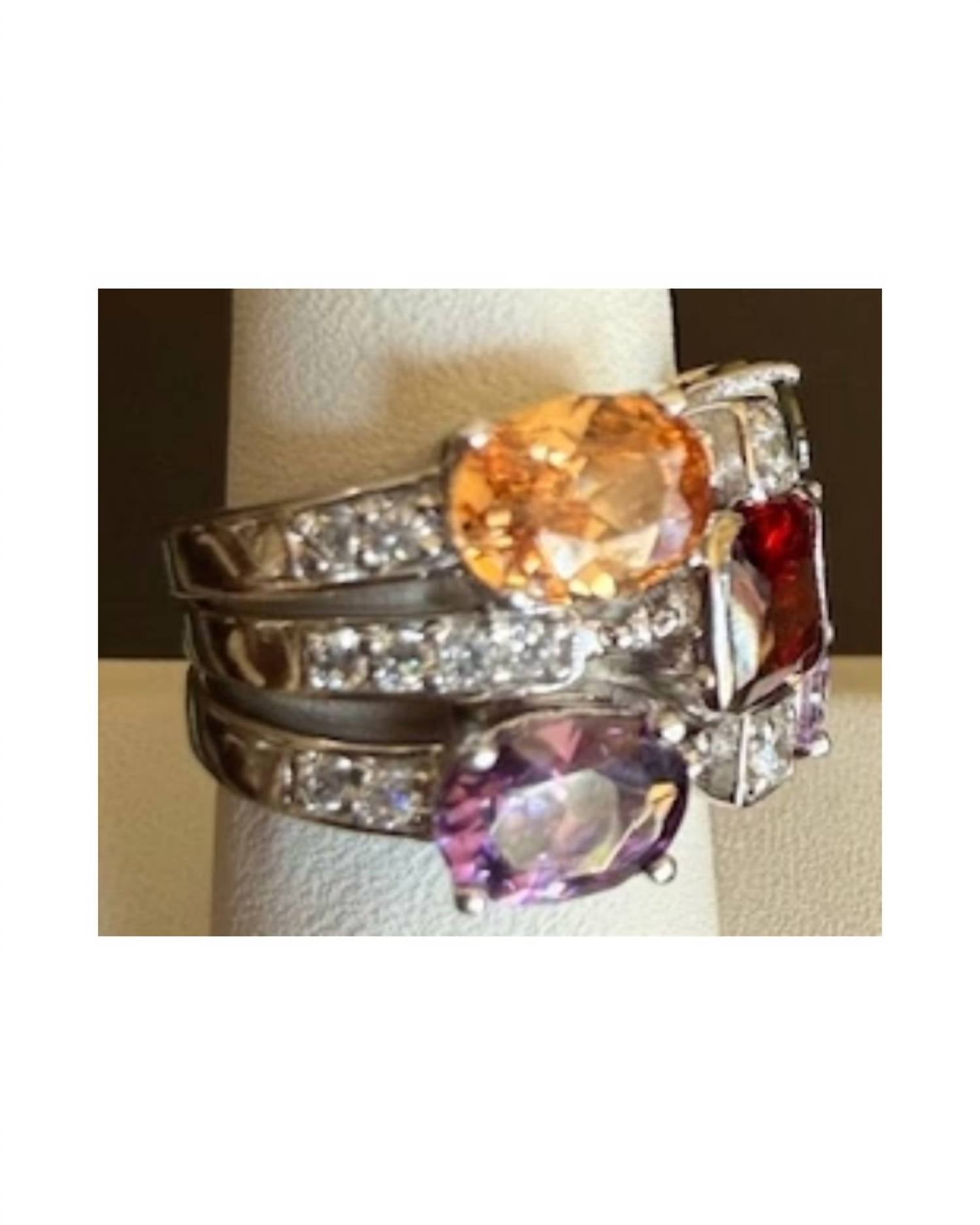 P & K Jewelry - Women's Sterling Set Of 3 Rings