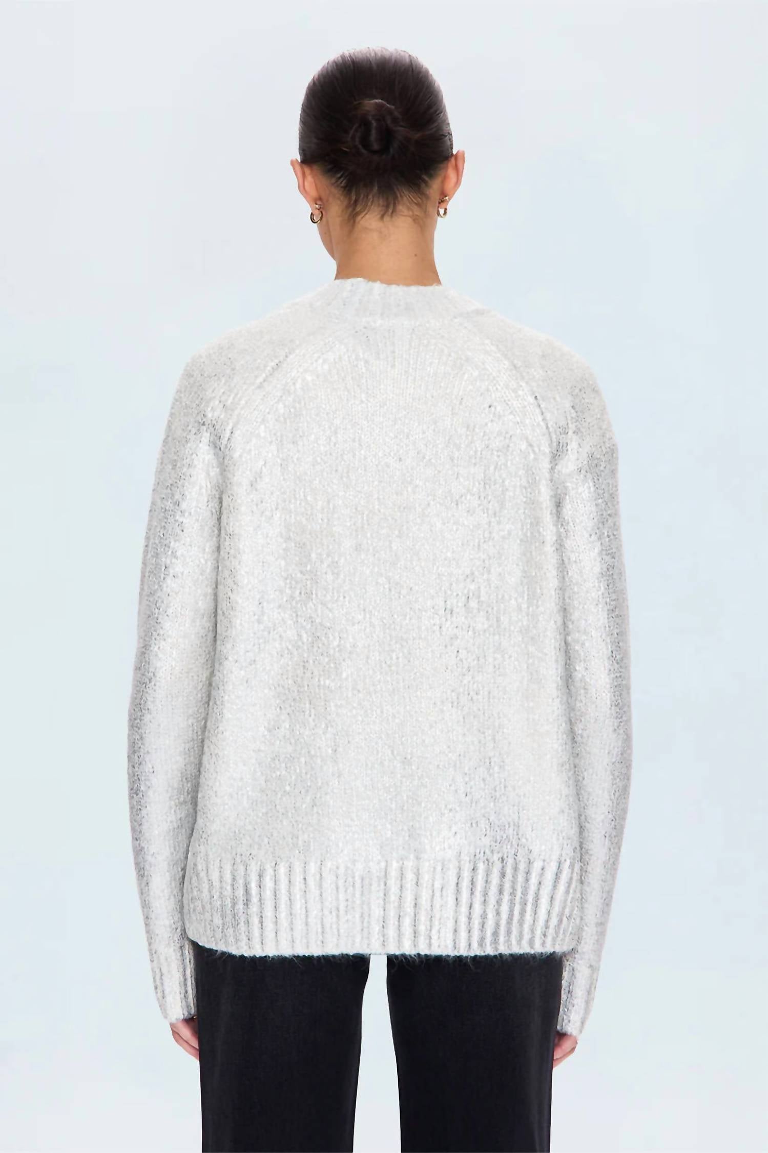 PISTOLA Ilana Sweater in silver frost - women's sweater - detail view
