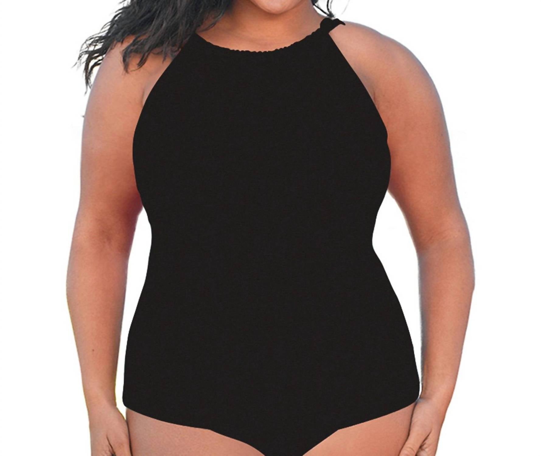 Always For Me - Plus Size High Neck Tankini Top