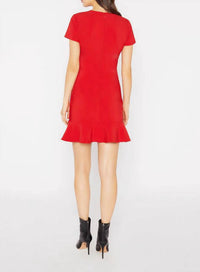 LIKELY Beckett Dress in scarlett - women's dress - detail view