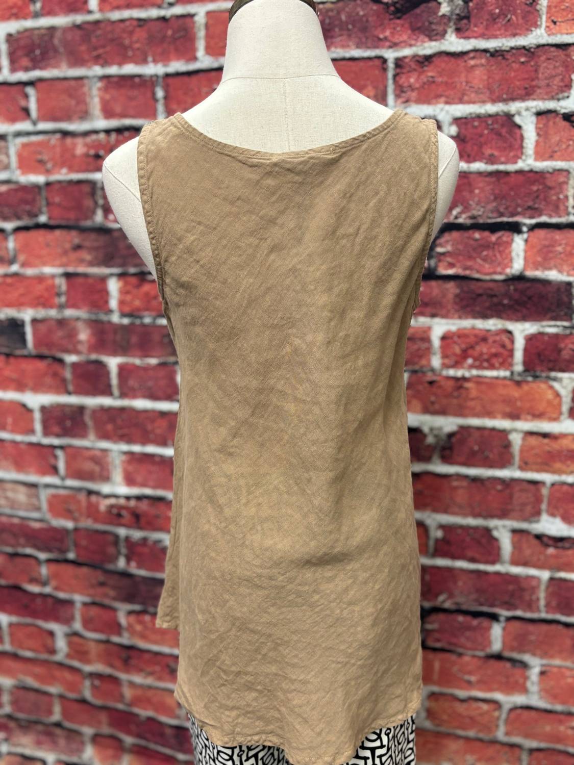 Tempo Paris - Women's Essential Linen Blend Swing Tank Top