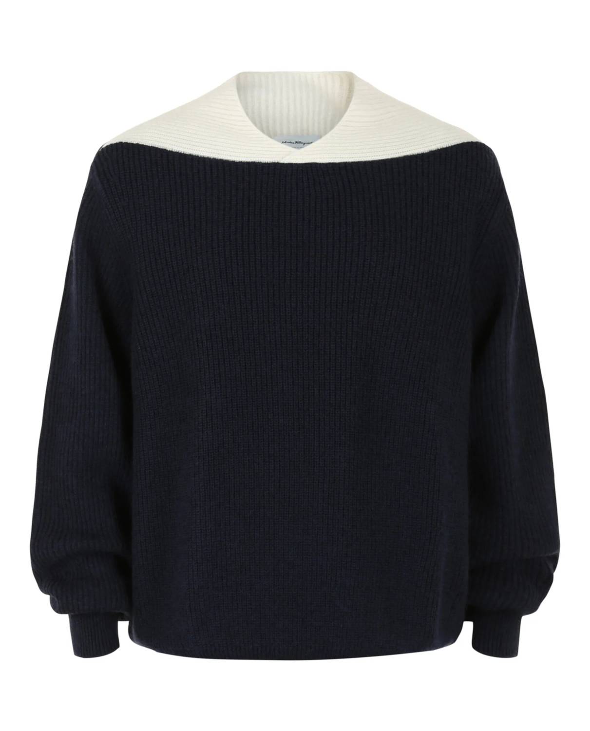 Salvatore Ferragamo - Men's Two-tone Knit Sweater