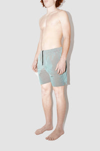 True Tribe Neat Steve Classic Swim Shorts in moon royal - men's swimwear - detail view