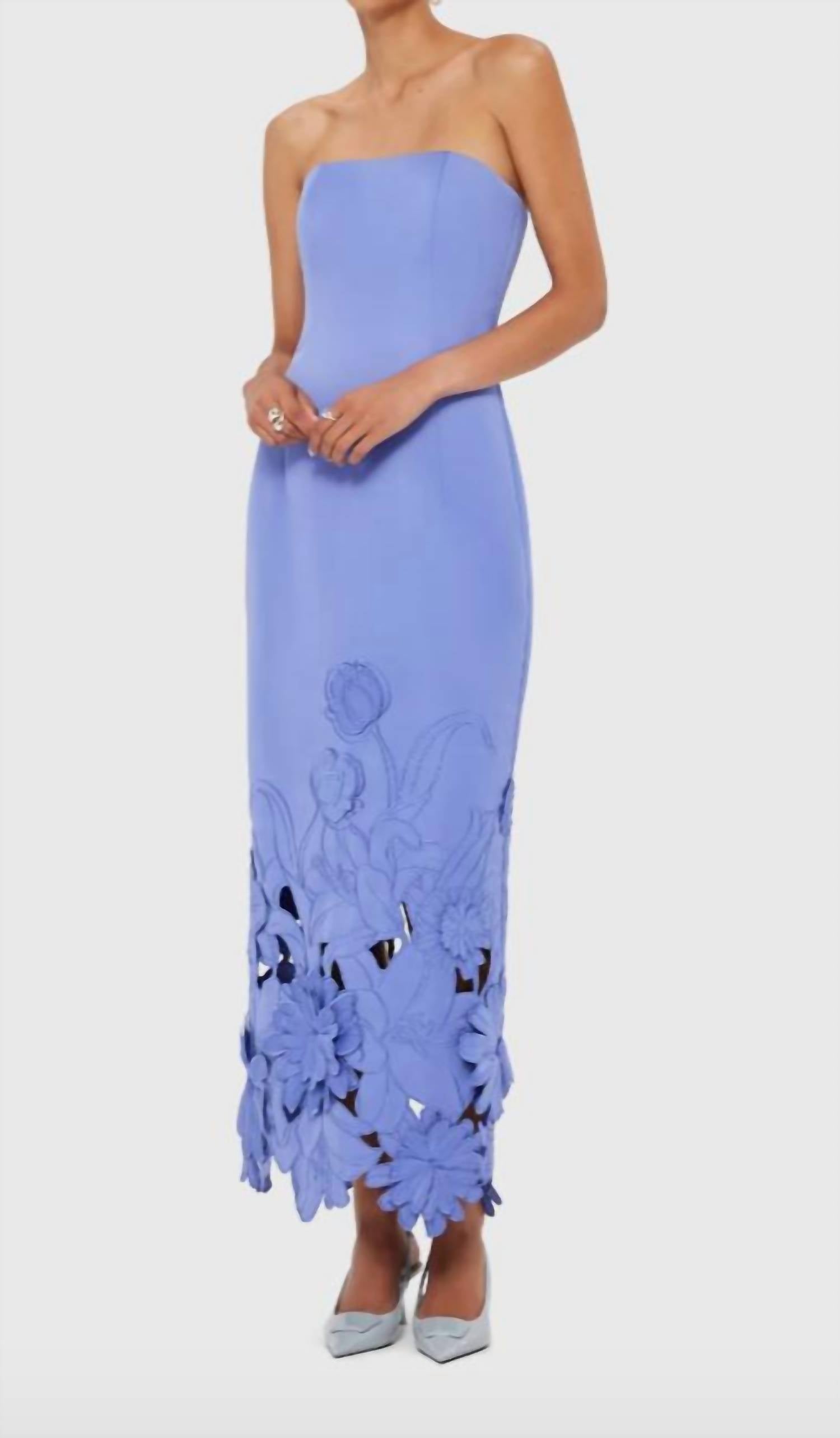 Leo Lin - Rayna Applique Bustier Maxi Dress