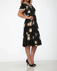 Orchid Bloom - Floral Swing Dress