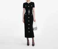 Self-Portrait - Chenille Knit Midi Dress