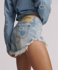 One Teaspoon - Retro Dukes Low Waist Mini Denim Shorts