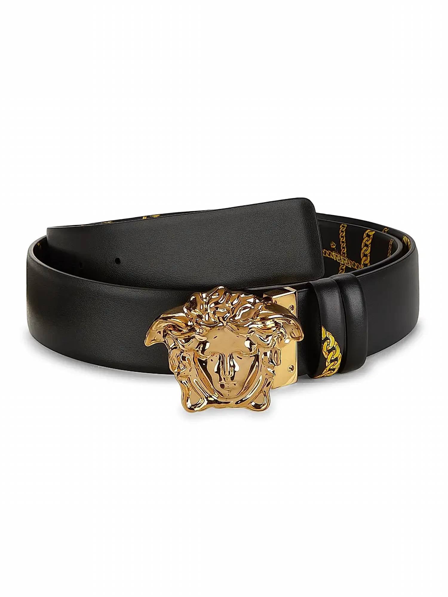 Versace - Men's La Medusa Chain Print Reversible Belt