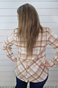 Keren Hart - Flannel Plaid Button Down Shirt