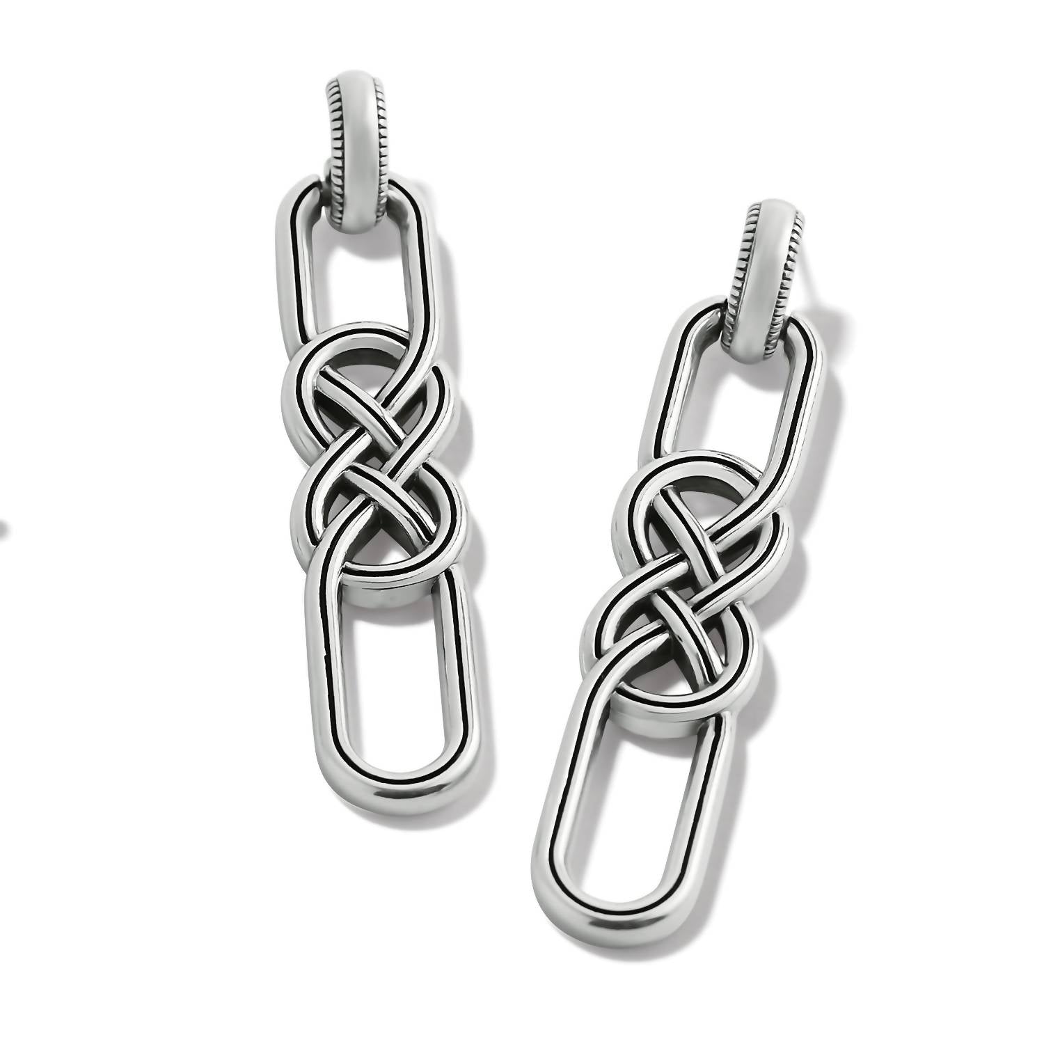 Brighton - Women's Interlok Braid Post Drop Earrings