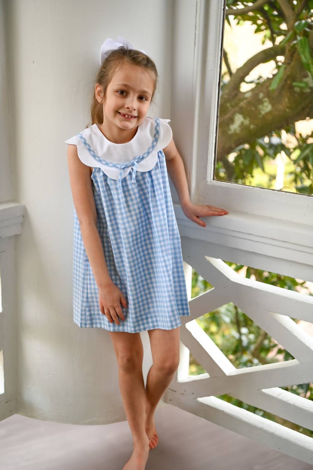Mint Magnolia - Girl's Charlotte Scalloped Dress