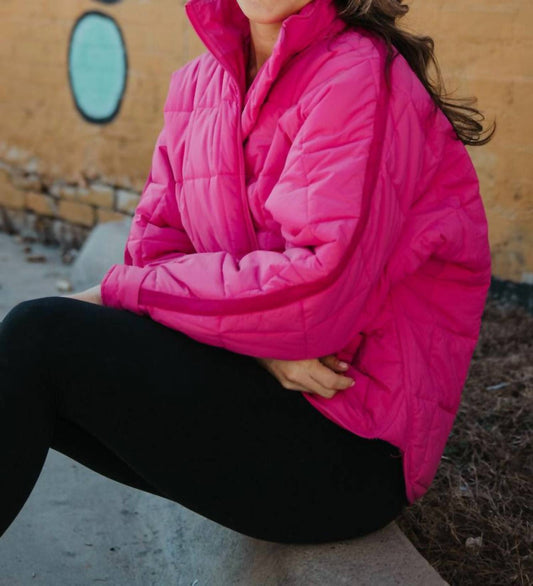 Katydid - Quilted Squares Zipper Jacket