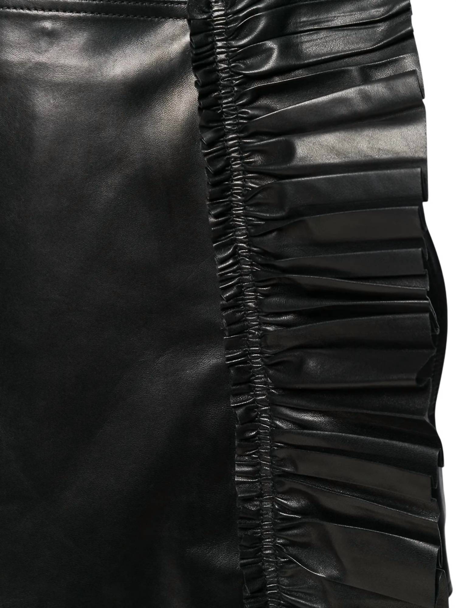 Valentino - Frill Trim Leather Shorts