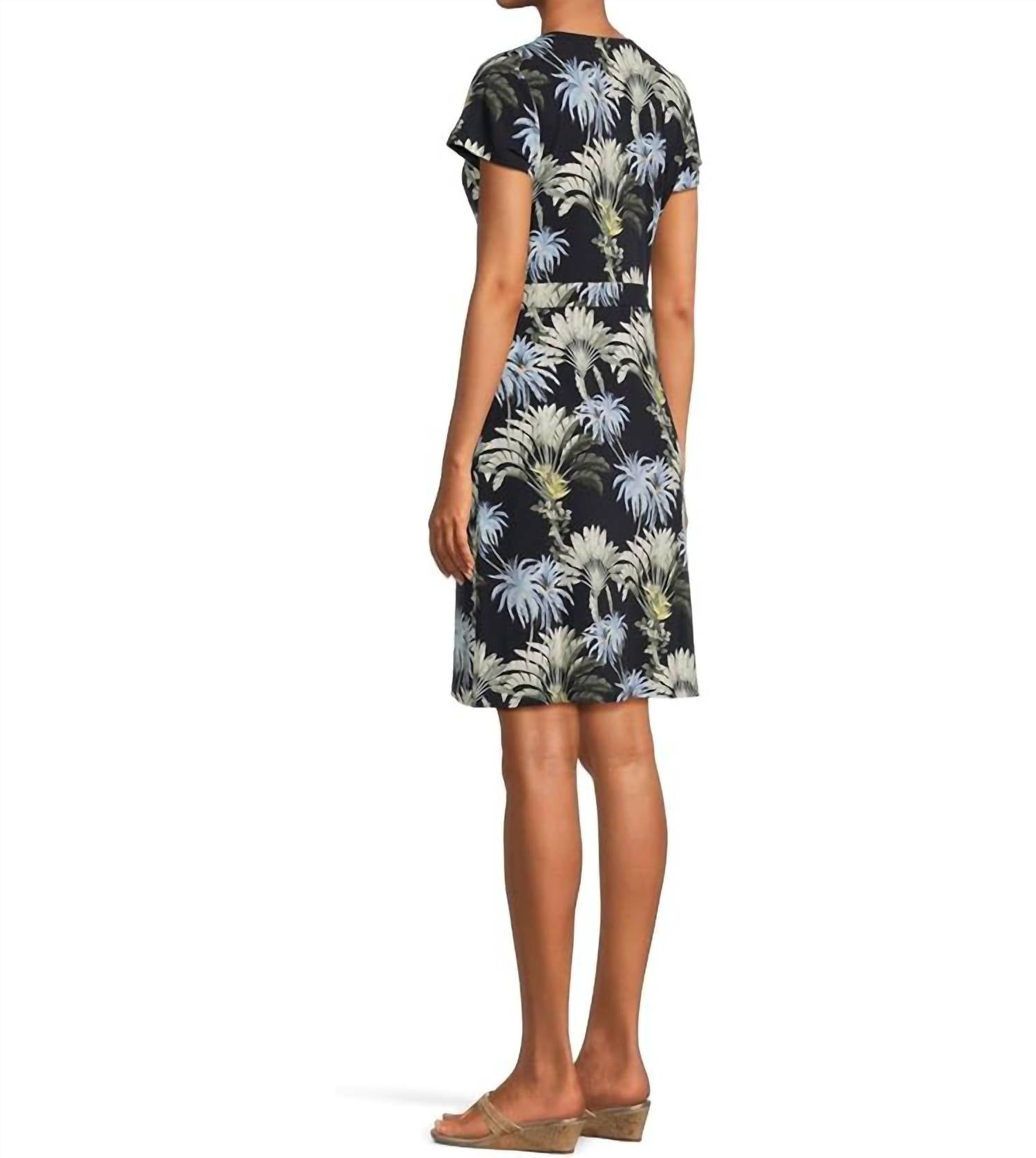 TOMMY BAHAMA Carmela Palisade Palms Short Sleeve Dress in coastline - women's dress - alternate view