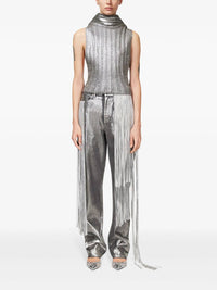 Area - Metallic Fringe Straight Leg Jean