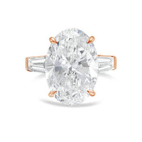 Diana M Jewels - Women's Oval & Baguette Lab-Grown Diamond Jewelry Ring (5.00 Ct) - Statement