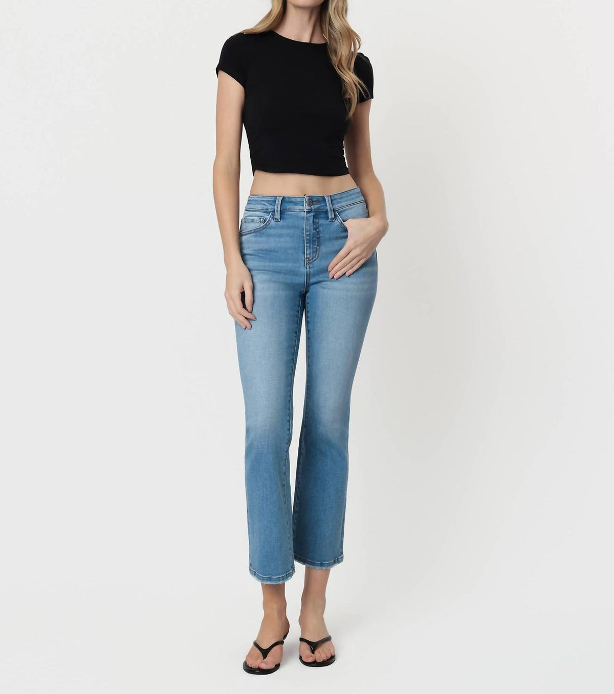 Vervet By Flying Monkey - Isla High Rise Kick Flare Jeans