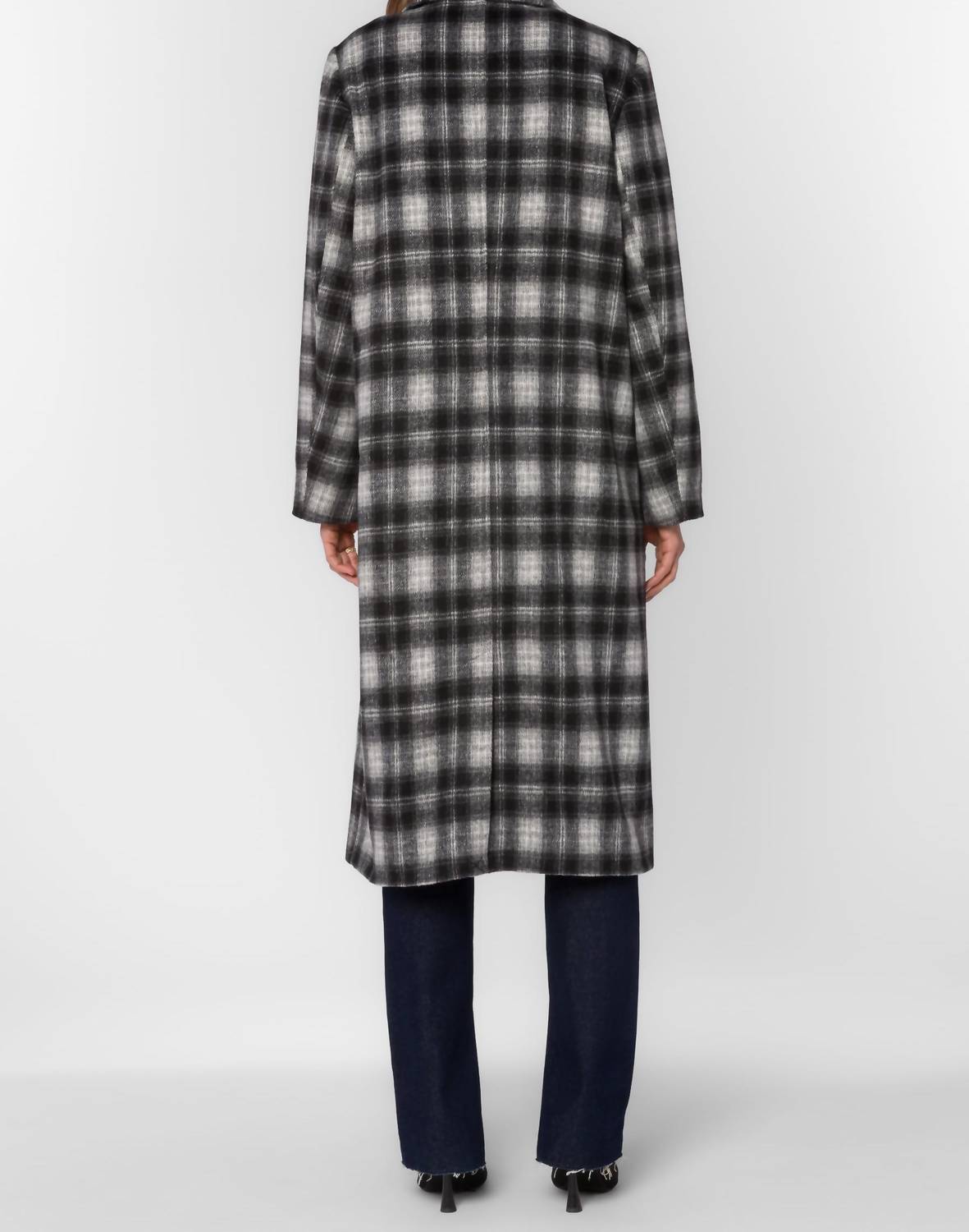 Velvet Heart - Myrtle Single Button Plaid Coat