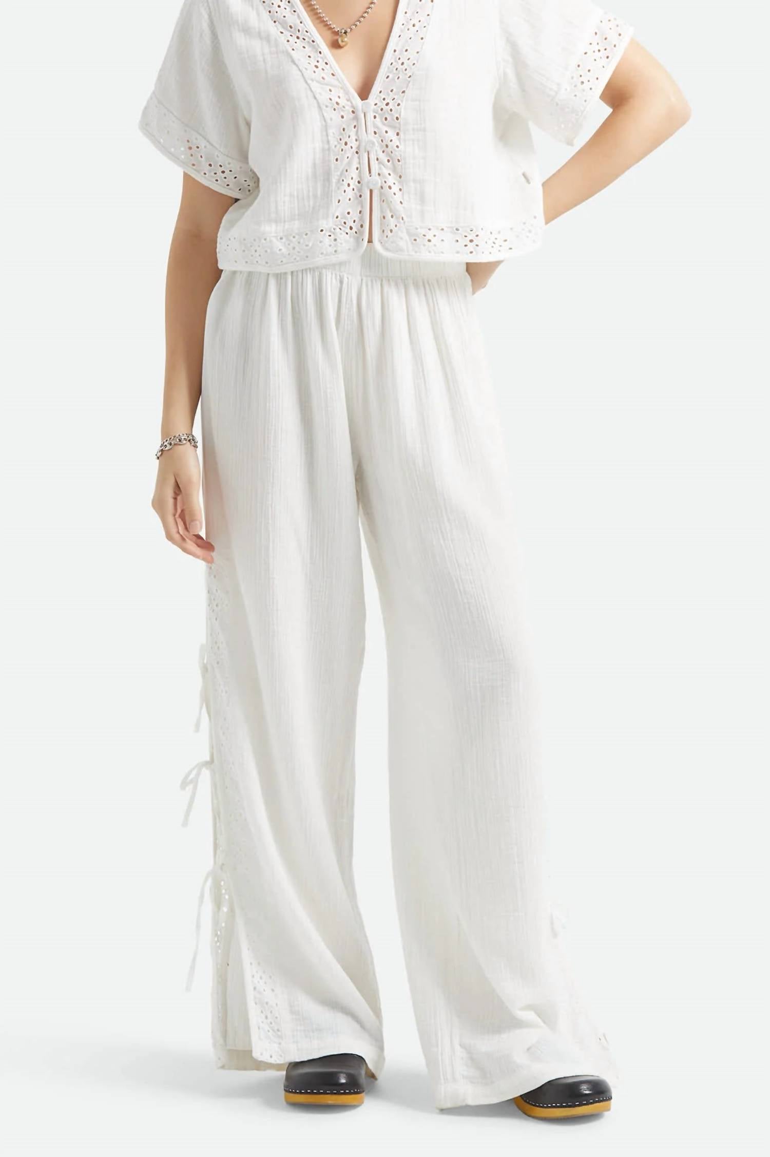 Brixton - Women's Seaside Eyelet Wide Leg Pant