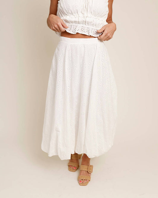 Astr - Kissel Eyelet Maxi Skirt