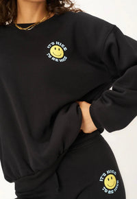 Project Social T - Be Nice Smiley Sweatshirt