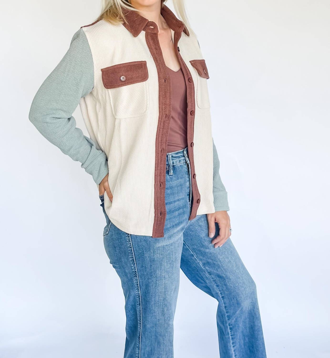 Staccato - Color Block Corduroy Jacket