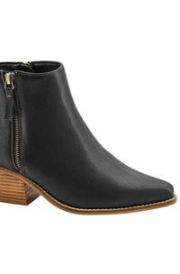 Corkys Footwear Women's Toil N Trouble Bootie in black - women's shoe - detail view