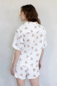 Things Between - Button-down Top And Shorts Set
