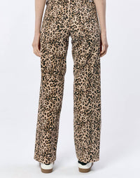 DEAR JOHN DENIM Taylor High Rise Straight Leg Jean in leopard safari - women's jeans - alternate view