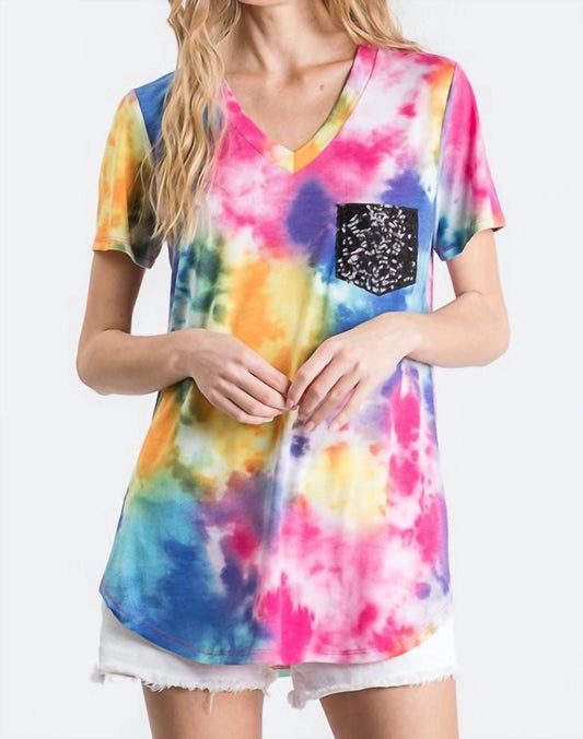 Heimish Usa - Splatter Tie Dye Sequin Top