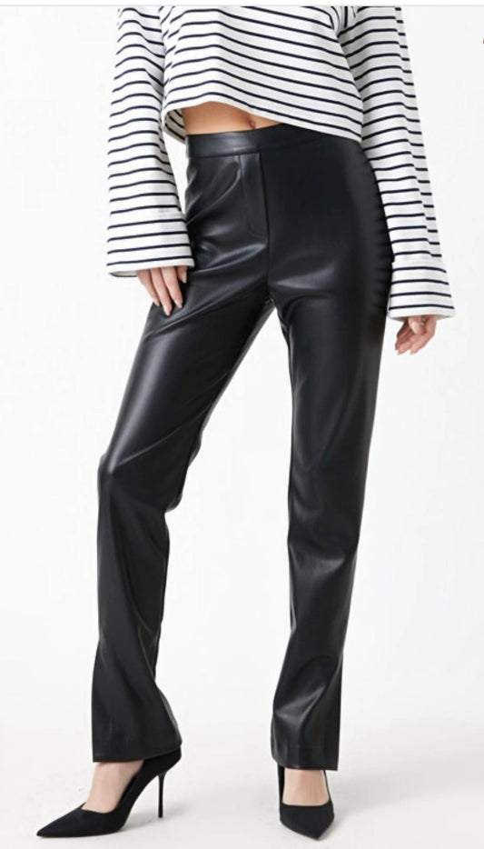 Grey Lab - Pu Slit Leggings