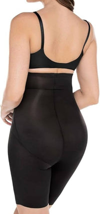 Miraclesuit Shape With Edge Hi-waist Long Leg Shorts in black - women's shorts - detail view