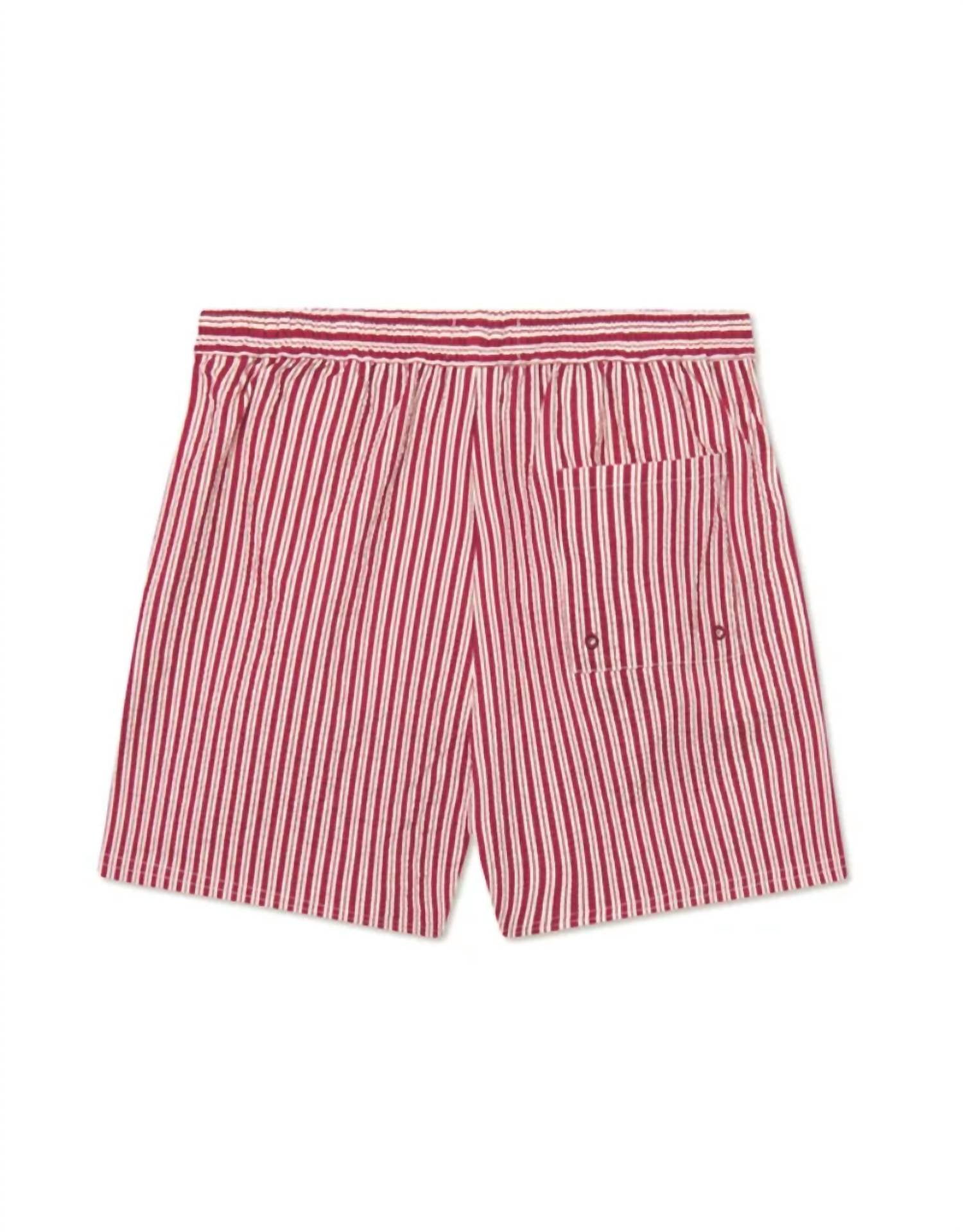 Les Deux - Stan Stripe Seersucker Swim Shorts
