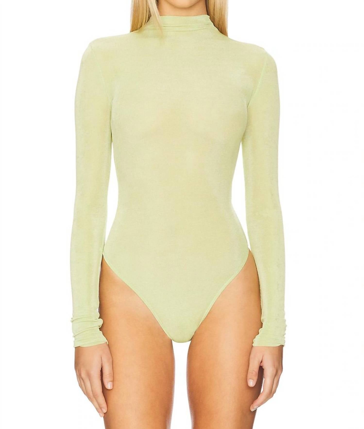 SER.O.YA Lilia Top in green tea - women's shirt - detail view