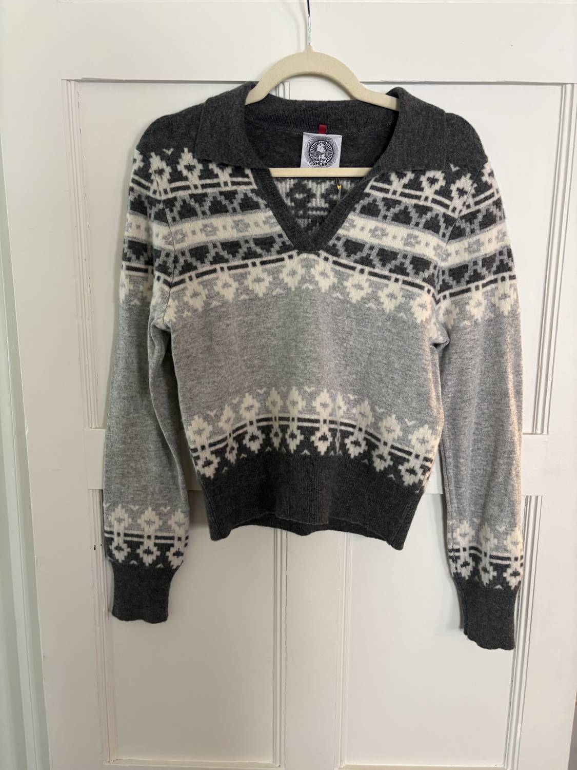 Happy Sheep - Women's Polo Silk Wool Cashmere Knit Sweater