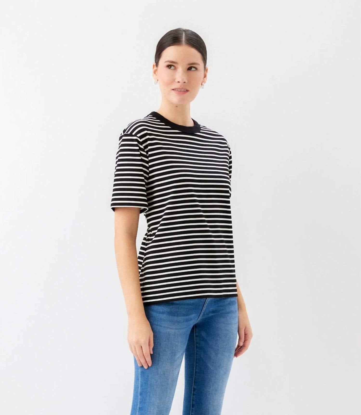 Karen Kane - Stripe Short Sleeve Top