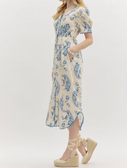 Entro - Damask Midi Dress