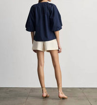 Tanya Taylor - Marine V-neck Balloon Sleeve Top