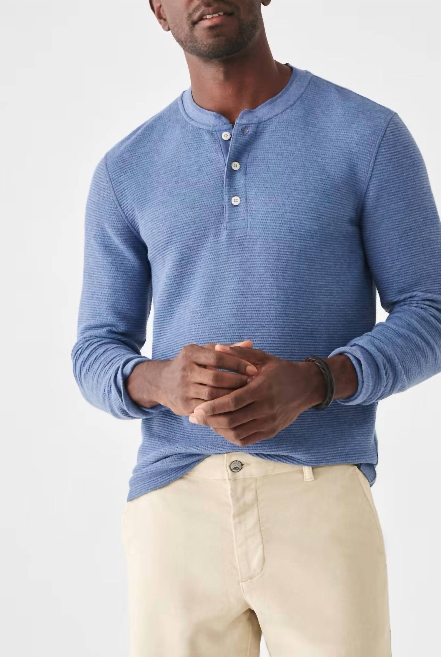 Faherty - Surf Waffle Henley Top