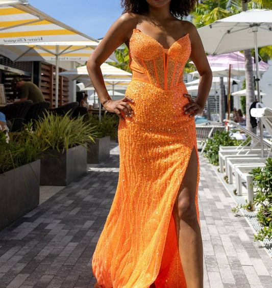 Ladivine - Dazzle Strapless Fully Beaded Gown