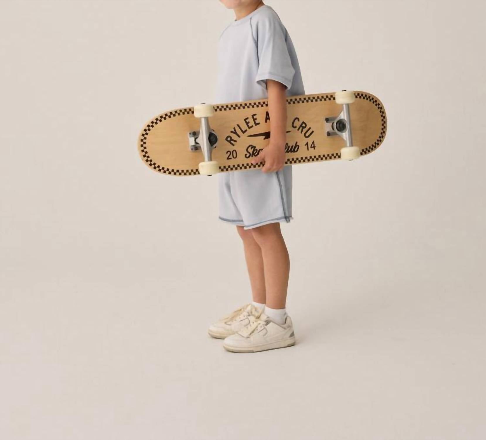 Rylee + Cru Short Sleeve Sweatshirt in light blue - kids' t-shirt - view 5