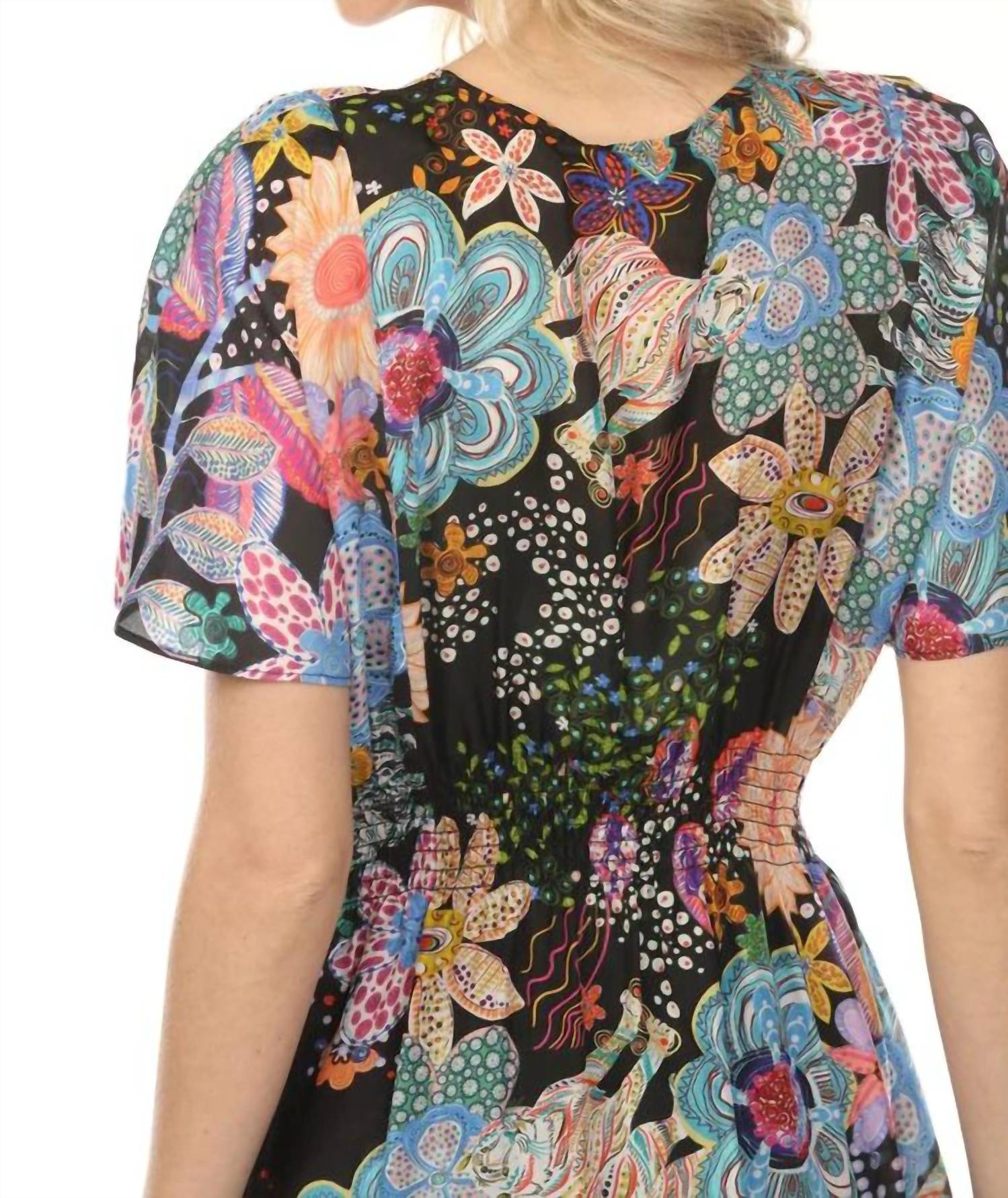 Johnny Was DAMARIS SLIP DRESS in caetena print repeat - women's dress - view 7