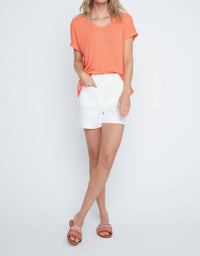 Renuar Harbor Breeze Knit Top in sorbet - women's t-shirt - view 5